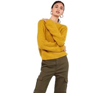 Express Ballon Sleeve Yellow Oversized Sweater